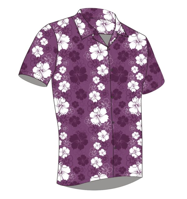 Full Dye-Sub Hawaiian Floral Camp Shirt - Image 16