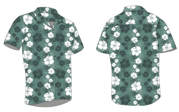 Full Dye-Sub Hawaiian Floral Camp Shirt - Image 19