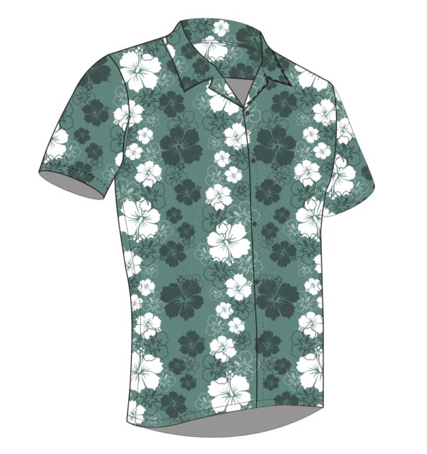 Full Dye-Sub Hawaiian Floral Camp Shirt - Image 20