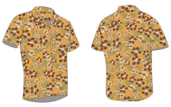 Full Dye-Sub Hawaiian Floral Camp Shirt - Image 17