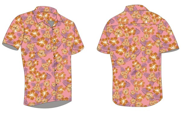 Full Dye-Sub Hawaiian Floral Camp Shirt - Image 20