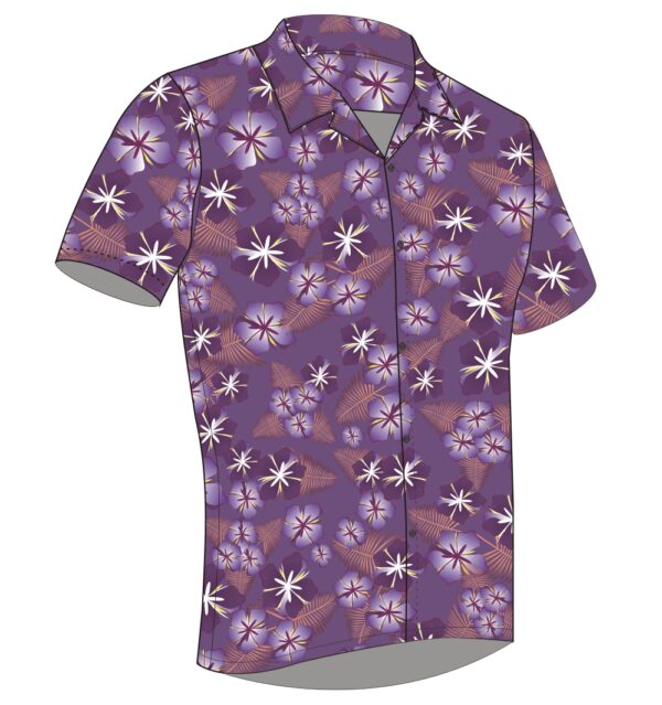 Full Dye-Sub Hawaiian Floral Camp Shirt - Image 13