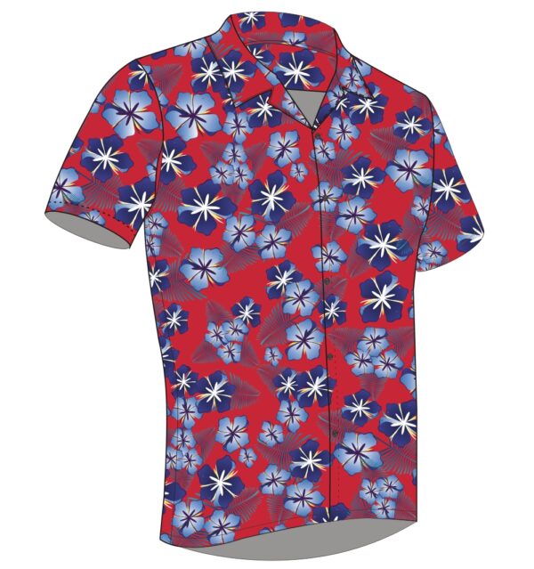 Full Dye-Sub Hawaiian Floral Camp Shirt - Image 15