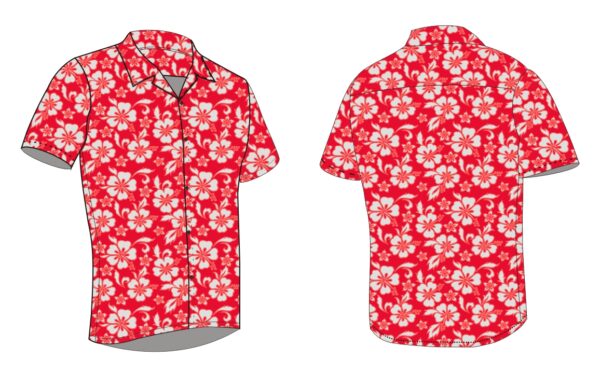 Full Dye-Sub Hawaiian Floral Camp Shirt - Image 17