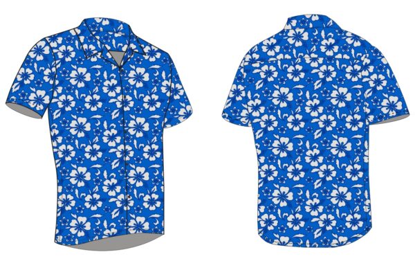 Full Dye-Sub Hawaiian Floral Camp Shirt - Image 19