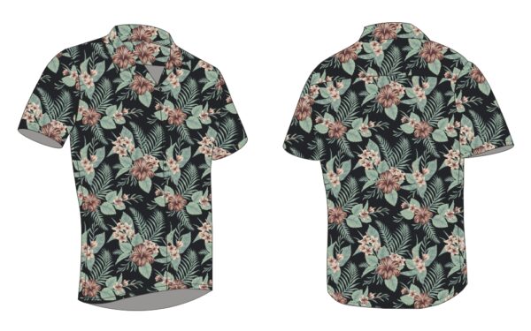 Full Dye-Sub Hawaiian Floral Camp Shirt - Image 14