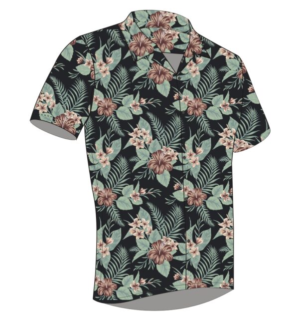 Full Dye-Sub Hawaiian Floral Camp Shirt - Image 15