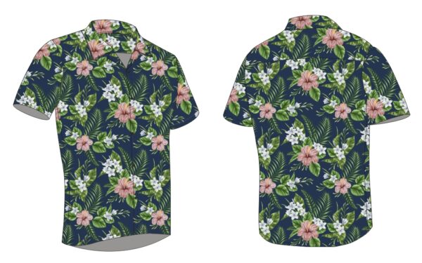 Full Dye-Sub Hawaiian Floral Camp Shirt - Image 19