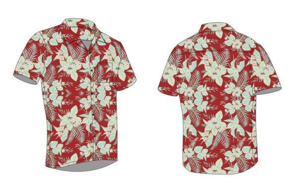 Full Dye-Sub Hawaiian Floral Camp Shirt - Image 21