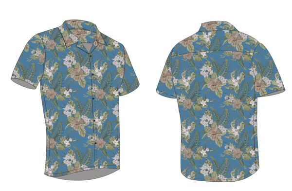 Full Dye-Sub Hawaiian Floral Camp Shirt - Image 23