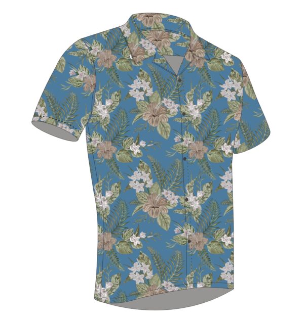 Full Dye-Sub Hawaiian Floral Camp Shirt - Image 24