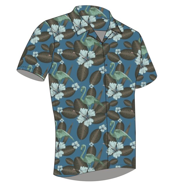 Full Dye-Sub Hawaiian Flamingo Camp Shirt - Image 4