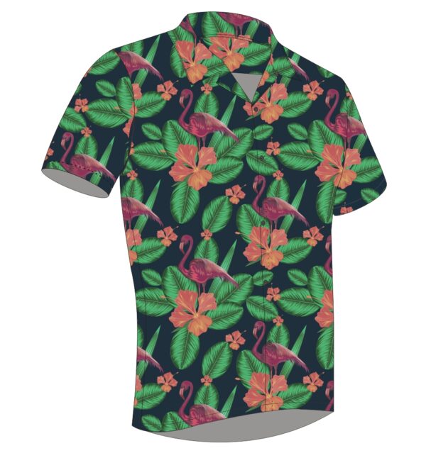 Full Dye-Sub Hawaiian Flamingo Camp Shirt - Image 8