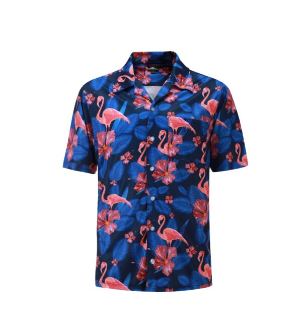 Full Dye-Sub Hawaiian Flamingo Camp Shirt