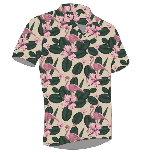 Full Dye-Sub Hawaiian Flamingo Camp Shirt - Image 10