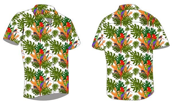 Full Dye-Sub Hawaiian Parrot Camp Shirt - Image 5