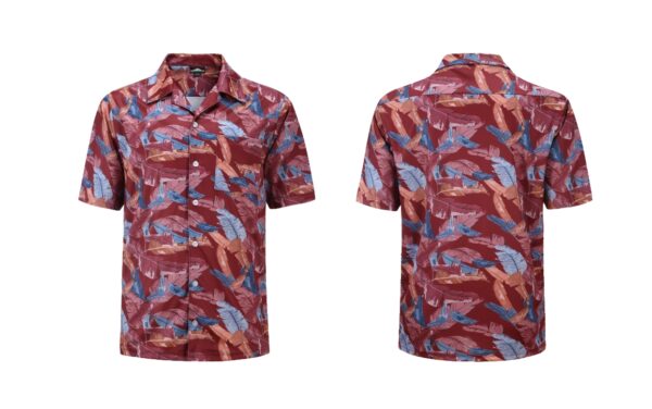 Full Dye-Sub Hawaiian Tropical Leaves Camp Shirt - Image 2