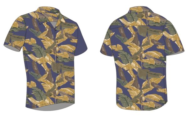 Full Dye-Sub Hawaiian Tropical Leaves Camp Shirt - Image 5