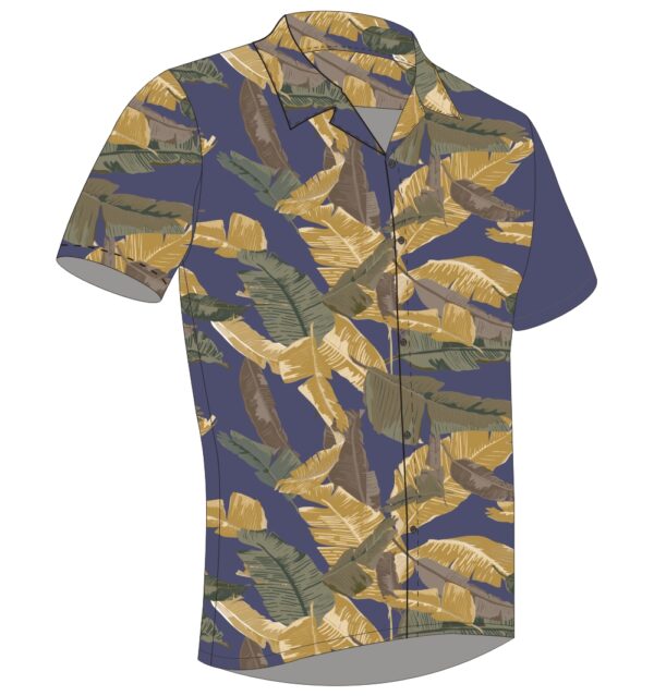 Full Dye-Sub Hawaiian Tropical Leaves Camp Shirt - Image 6