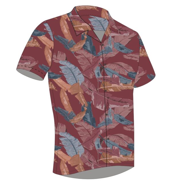 Full Dye-Sub Hawaiian Tropical Leaves Camp Shirt - Image 10