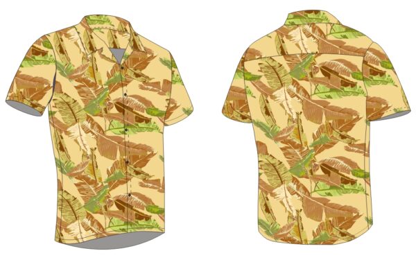 Full Dye-Sub Hawaiian Tropical Leaves Camp Shirt - Image 11