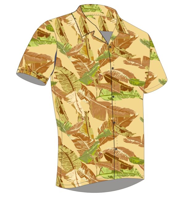 Full Dye-Sub Hawaiian Tropical Leaves Camp Shirt - Image 12