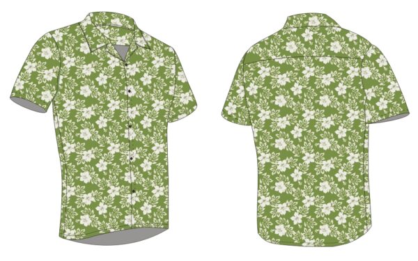 Full Dye-Sub Hawaiian Floral Camp Shirt - Image 7