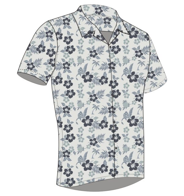 Full Dye-Sub Hawaiian Floral Camp Shirt - Image 4