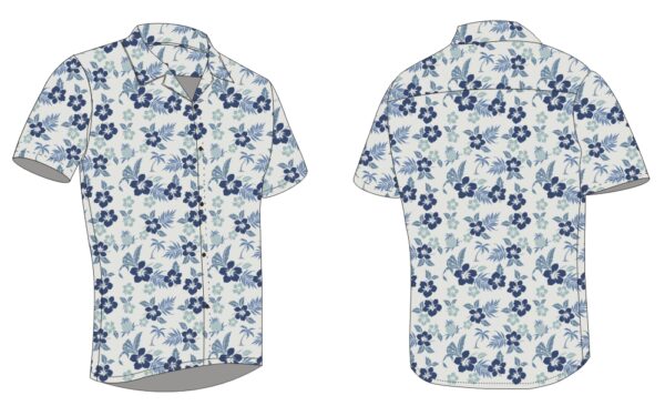 Full Dye-Sub Hawaiian Floral Camp Shirt - Image 5