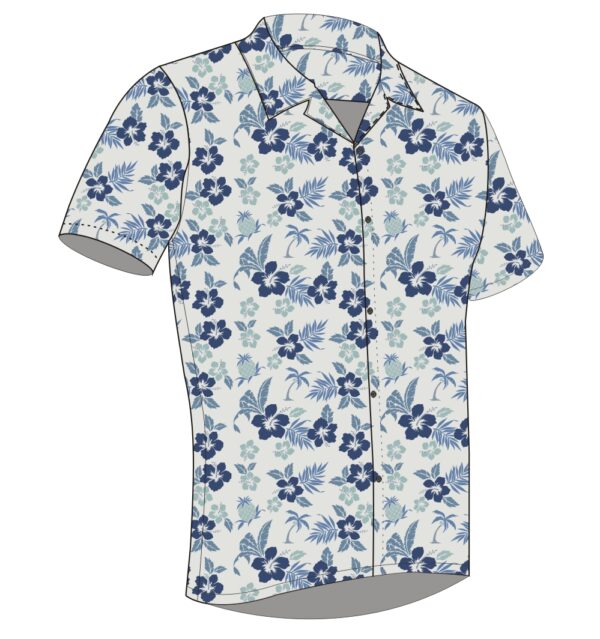 Full Dye-Sub Hawaiian Floral Camp Shirt - Image 6