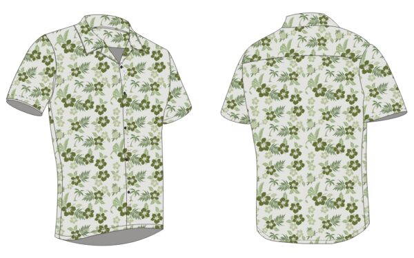 Full Dye-Sub Hawaiian Floral Camp Shirt - Image 7