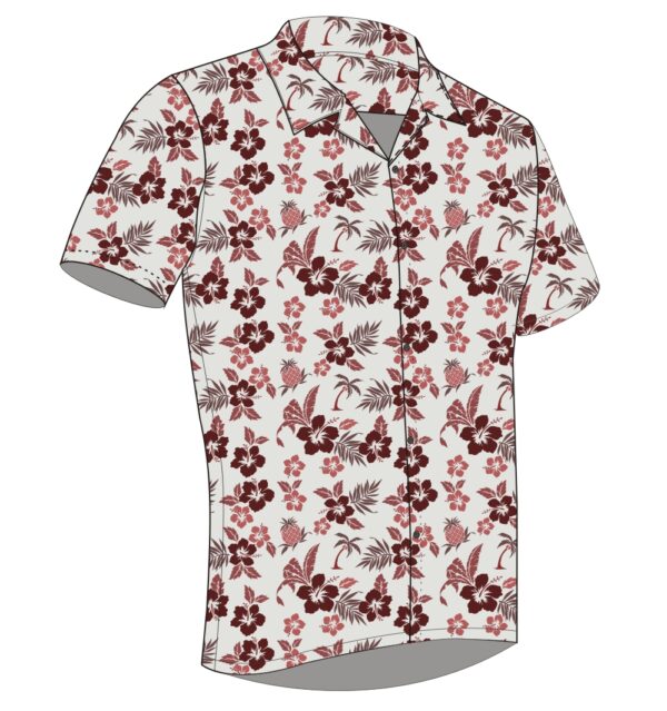 Full Dye-Sub Hawaiian Floral Camp Shirt - Image 10