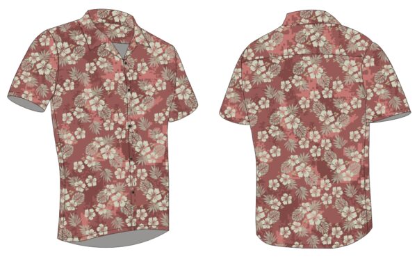 Full Dye-Sub Hawaiian Floral Camp Shirt - Image 7