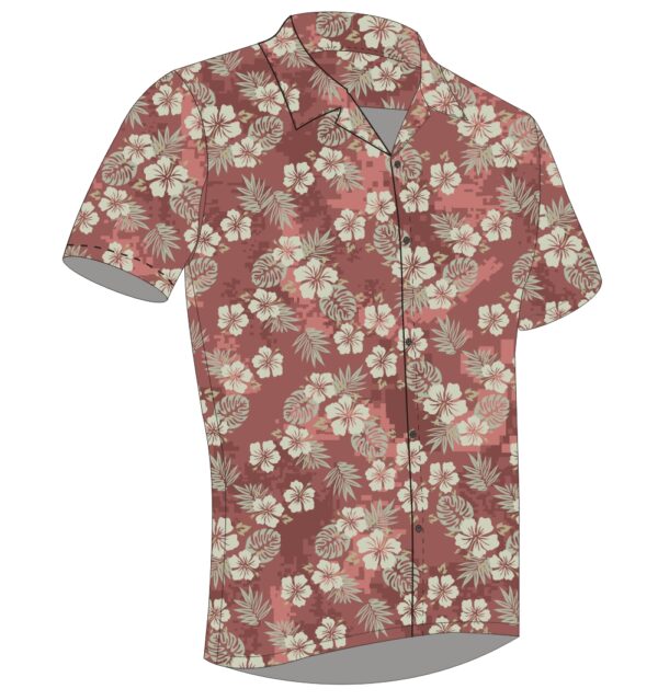 Full Dye-Sub Hawaiian Floral Camp Shirt - Image 8